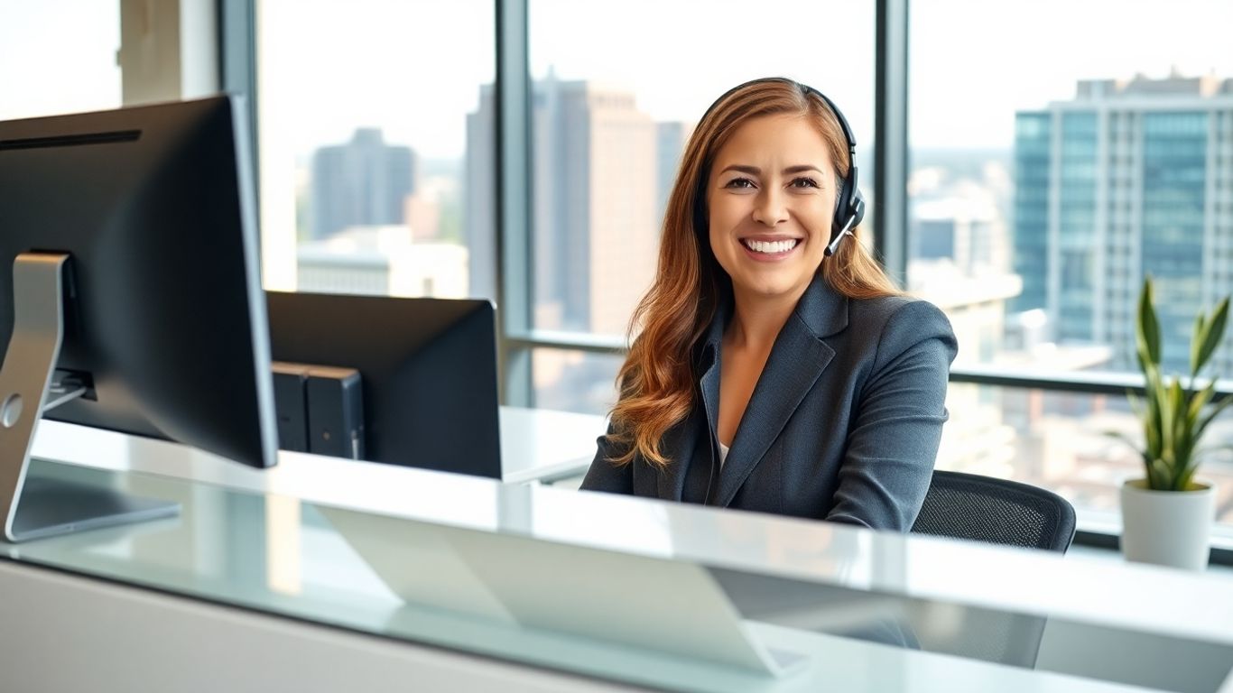 Richmond virtual receptionist in modern office setting