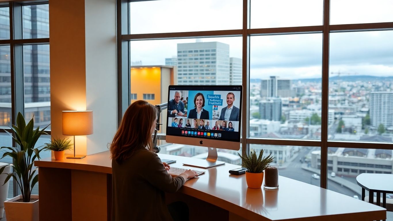 Virtual receptionist assisting clients in a Tacoma office