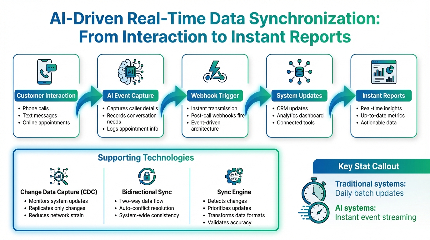 How AI Real-Time Data Synchronization Works: From Customer Interaction to Instant Reports