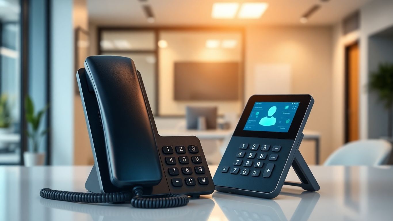 AI receptionist at a modern small business office