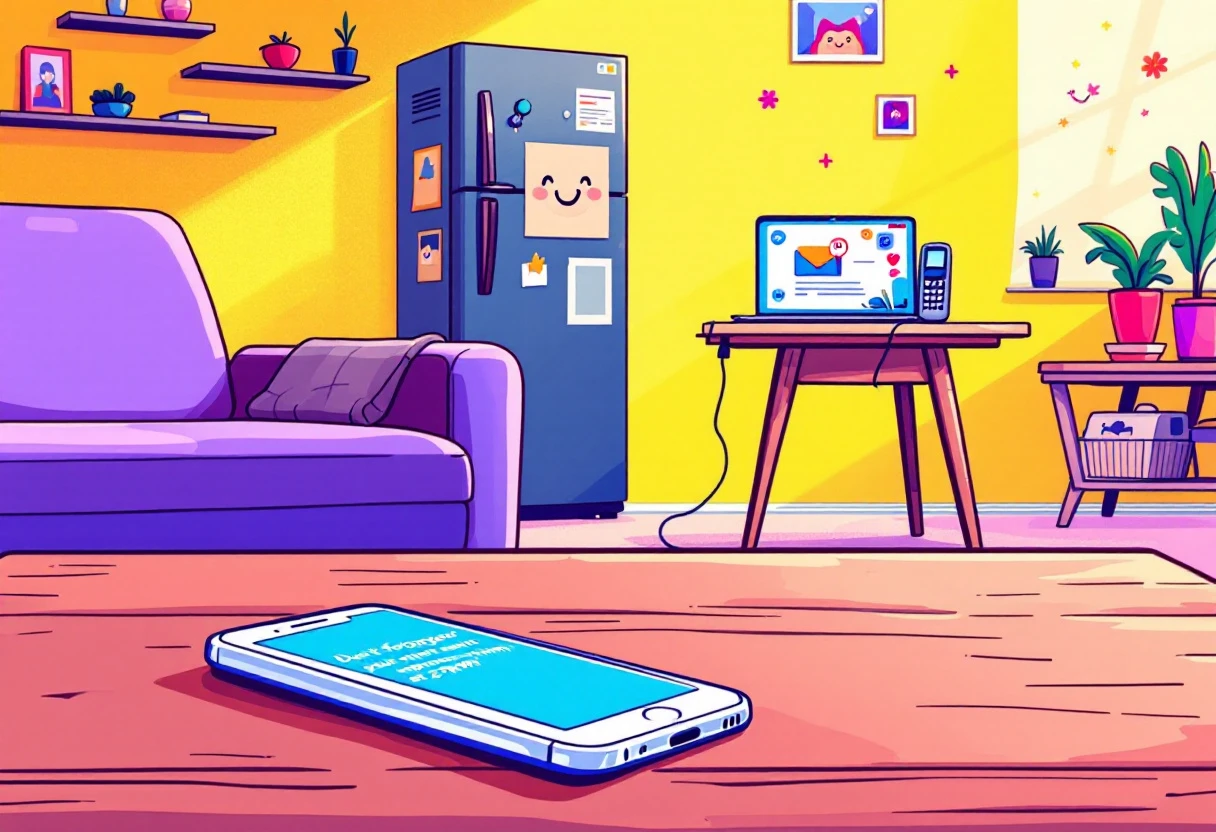 An illustration depicting the diverse ways to communicate appointment reminders, featuring a smartphone receiving an SMS, an email inbox, and a friendly phone call scenario.