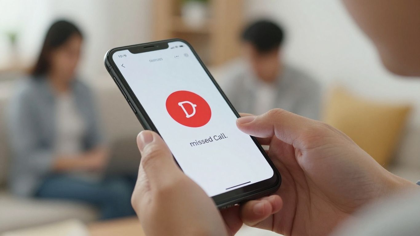 Smartphone with missed call notification
