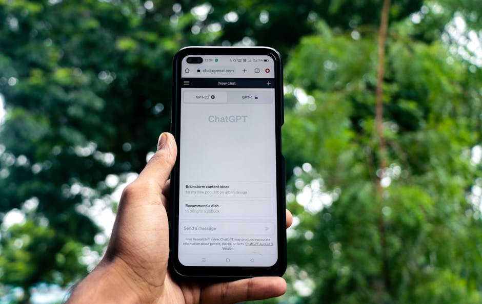 Illustration of a smartphone displaying multiple communication options and an AI avatar assisting customers.