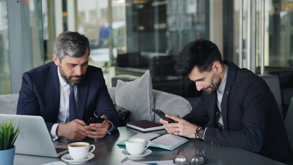 An office scene where a professional is engaging actively on the phone, showcasing warmth and professionalism.