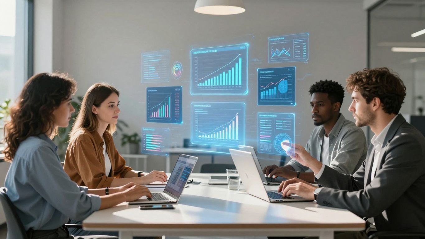 AI sales software in a modern office
