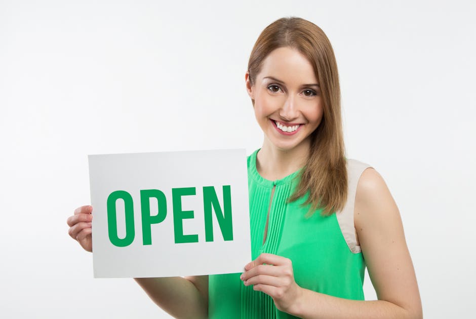 Image showing a dental office with welcoming signage and smiling staff to convey a friendly atmosphere.