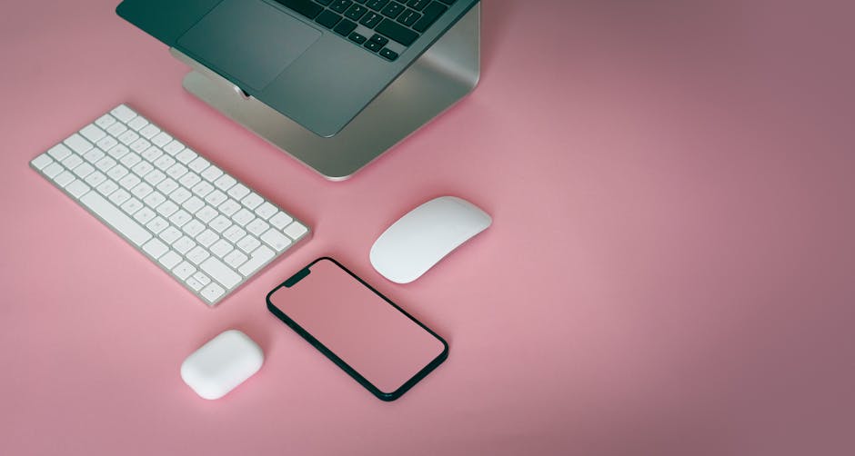 A creative abstract representation of communication barriers with digital devices, emphasizing connectivity and technology.