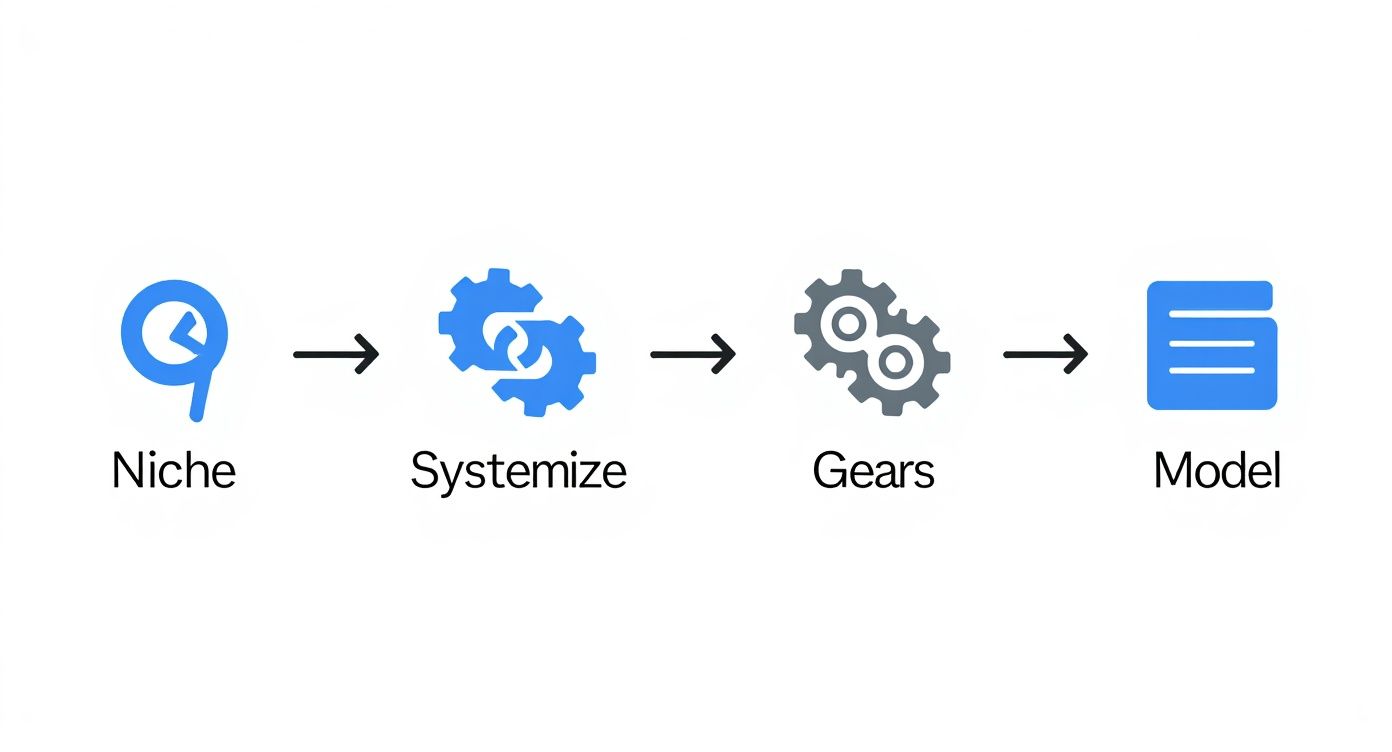 Infographic about how to scale a service business