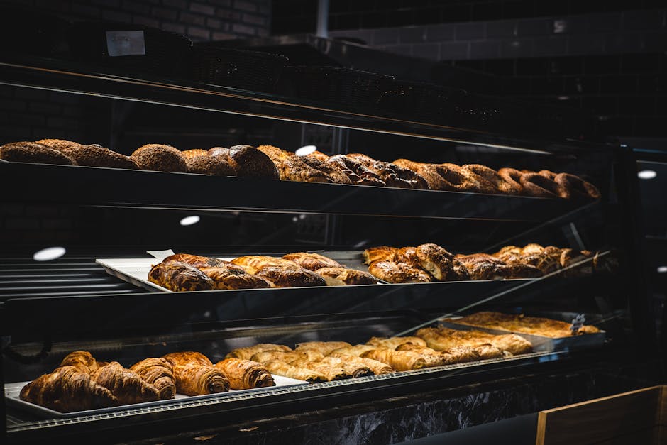 An inviting display of gluten-free baked goods in a bakery setting, emphasizing freshness and variety.