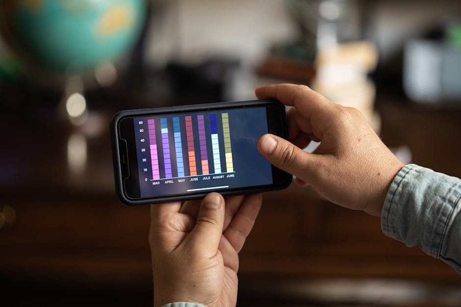 A visual representation of AI analyzing client interaction data, showcasing graphs and analytics on a screen.