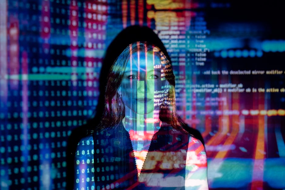 Creative representation of AI interactions with customers through a virtual receptionist, showcasing positive engagement through technology.