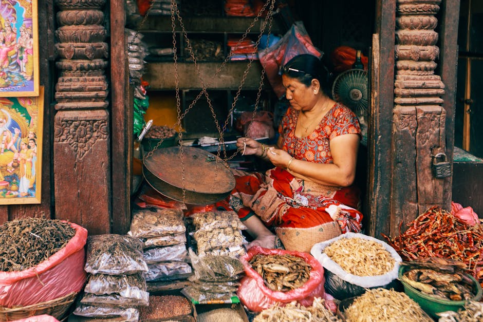 A vibrant array of colorful spices showcased in a market setting, illustrating the diversity and appeal of spice products.