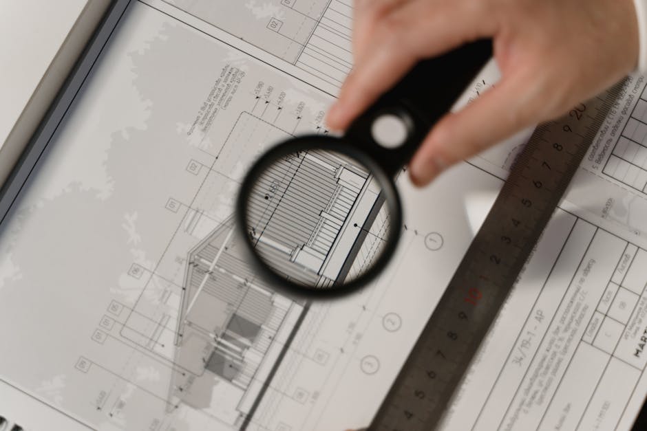 A friendly construction agent engaging with clients over the phone, with tools and blueprints in the background.