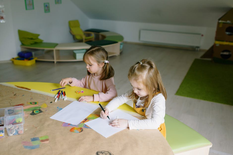 An inviting office space with colorful therapy tools, creating a warm and friendly environment for children.