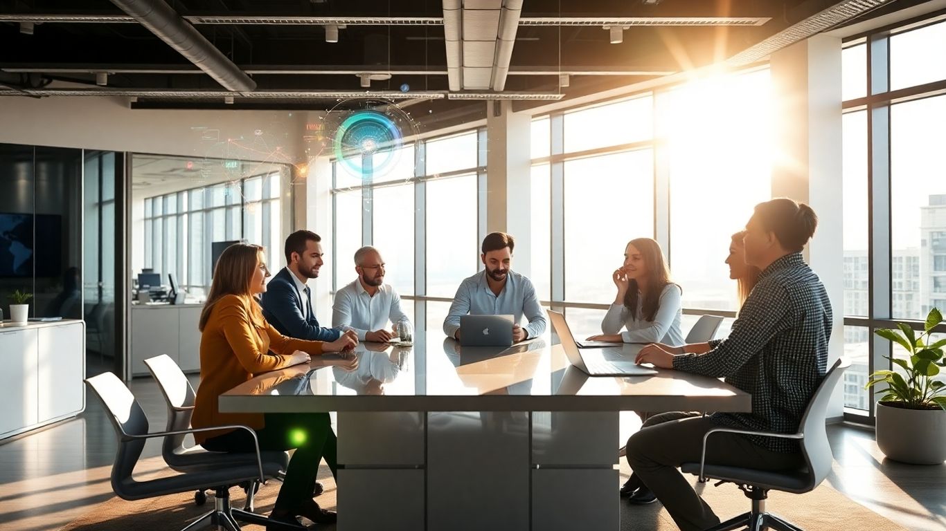 AI enhancing B2B sales team collaboration and lead generation.