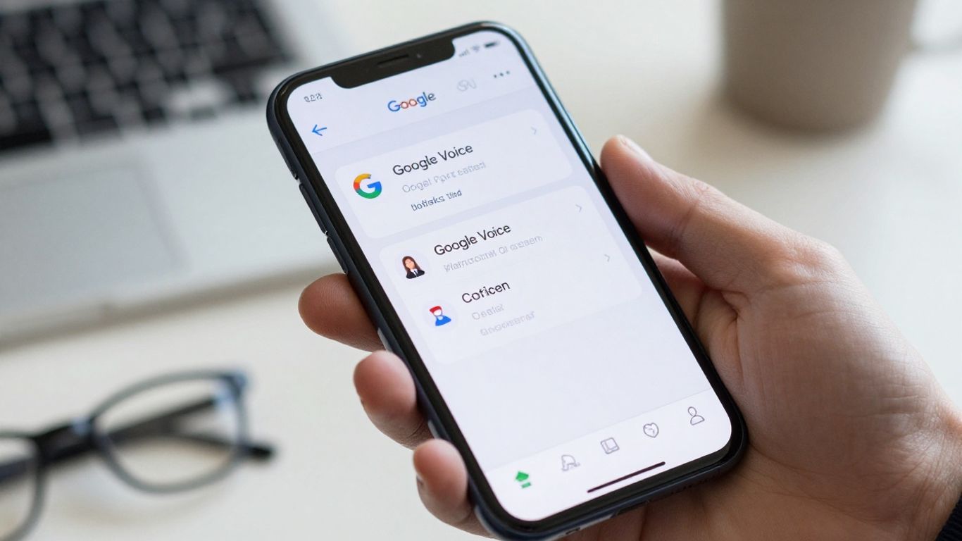 Google Voice call management screen on a smartphone.