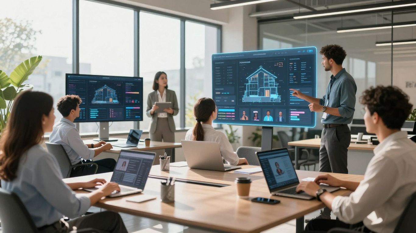 Real estate professionals using AI for client engagement and lead generation.