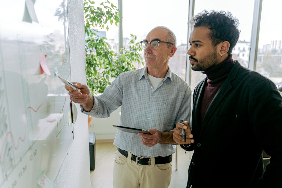 A visually engaging image of a professional office setting with a person on the phone, analyzing recordings on a computer screen, portraying effective business communication.