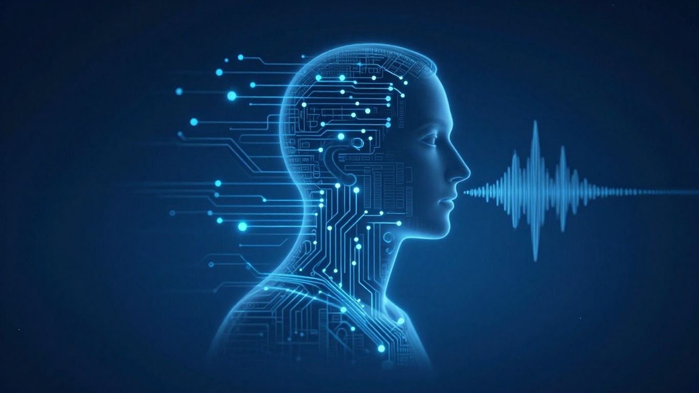 AI voice agent interface with soundwaves