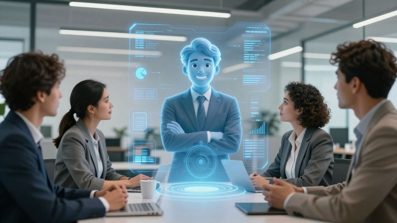 Real estate agents interacting with AI voice agent interface.
