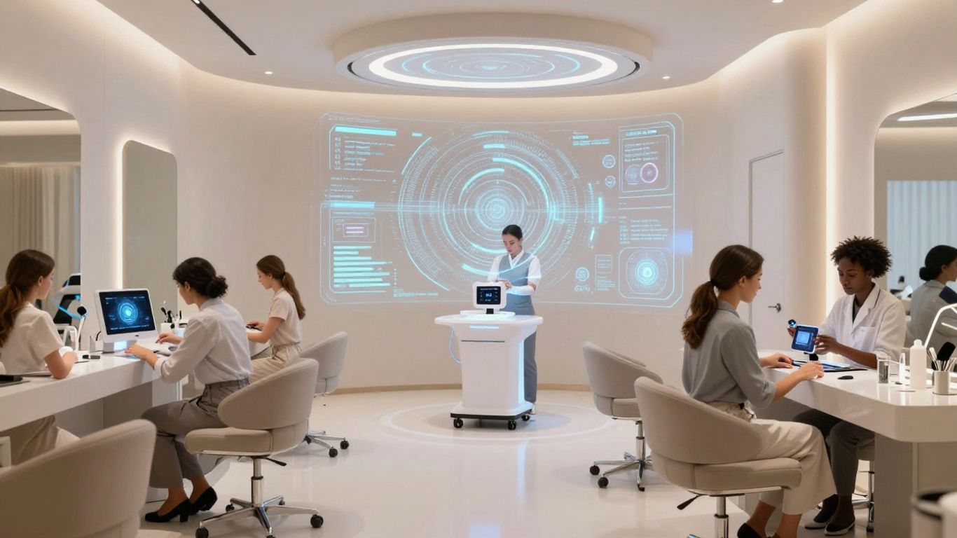 AI transforming a modern beauty salon