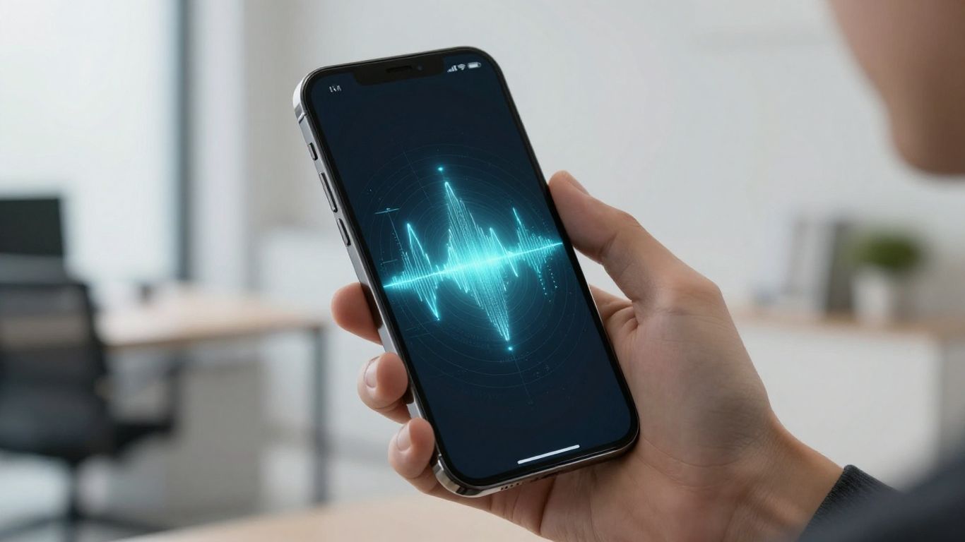 AI phone agent interface on a smartphone.