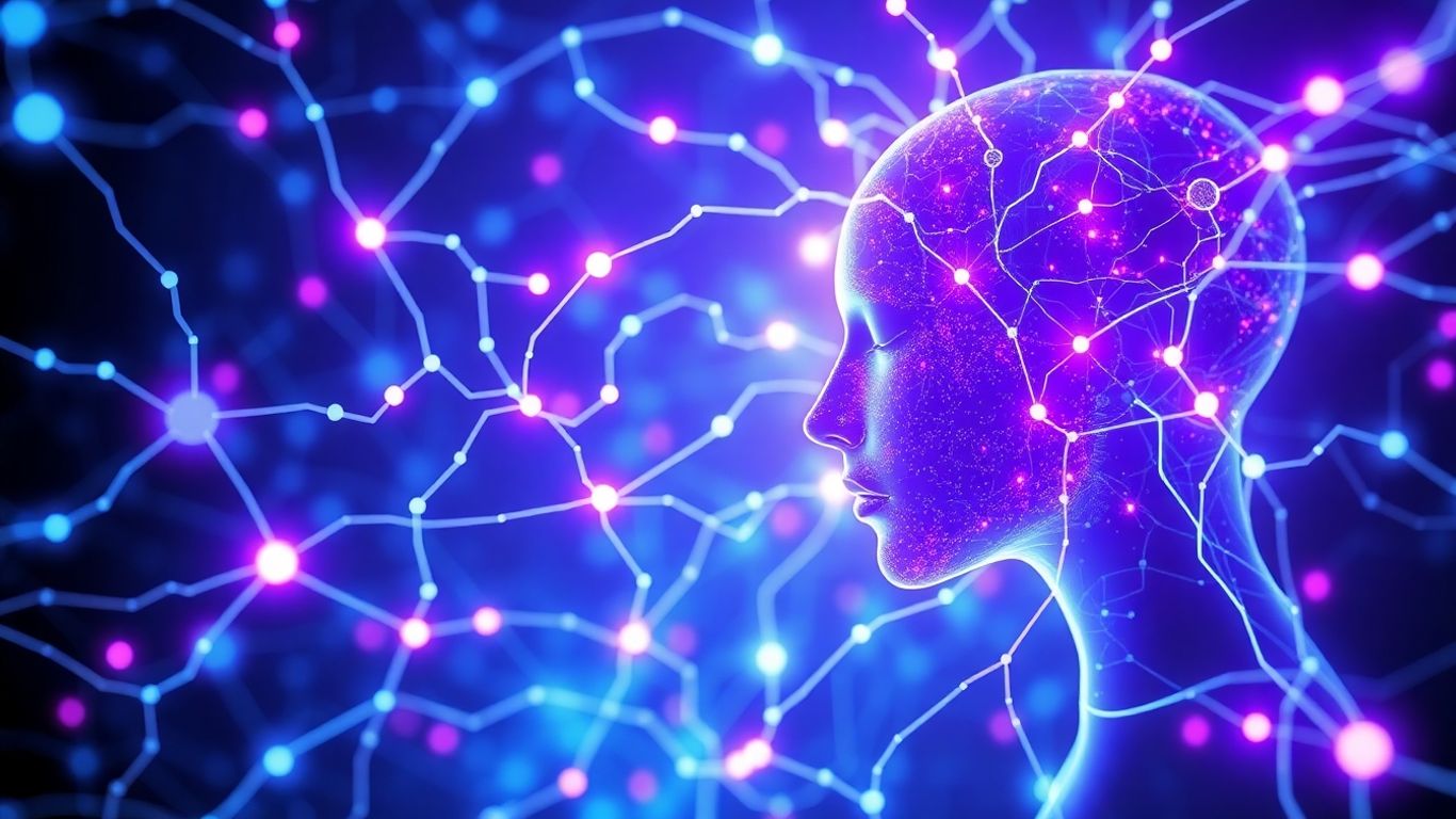 AI neural network with subtle human features.