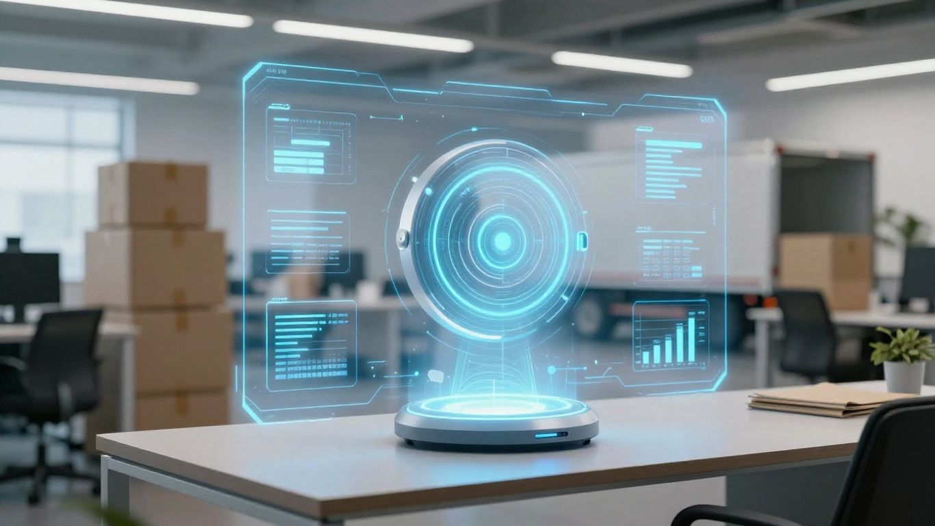AI voice agent assisting moving business operations.