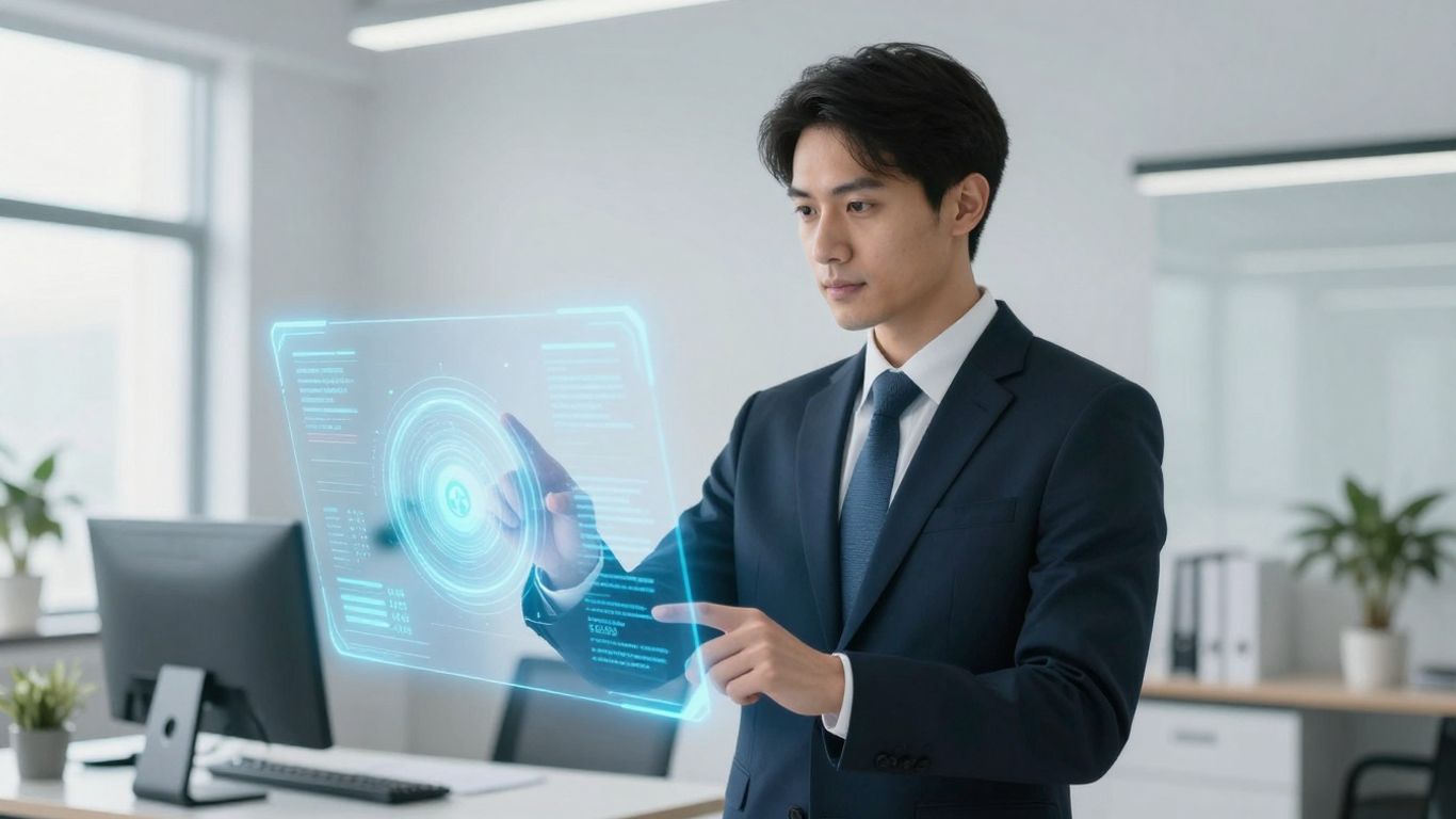 AI interface assisting property manager with tenant relations.