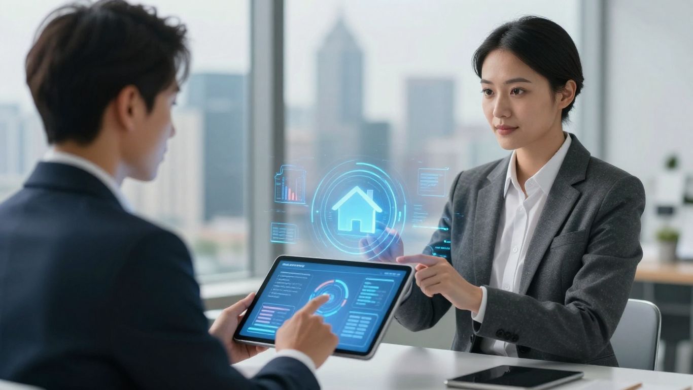 Real estate agent using AI for cold calling success.
