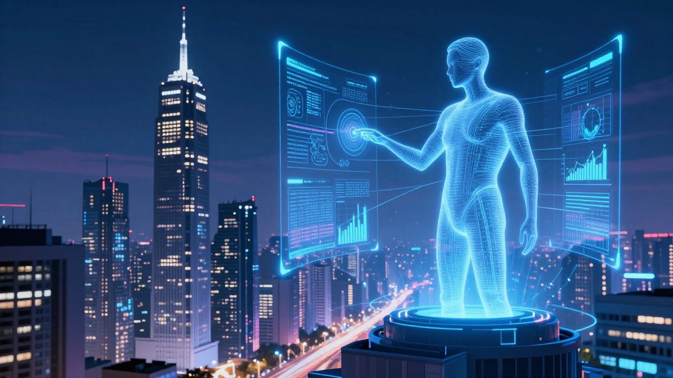 AI telemarketing transforming global outreach with futuristic technology.
