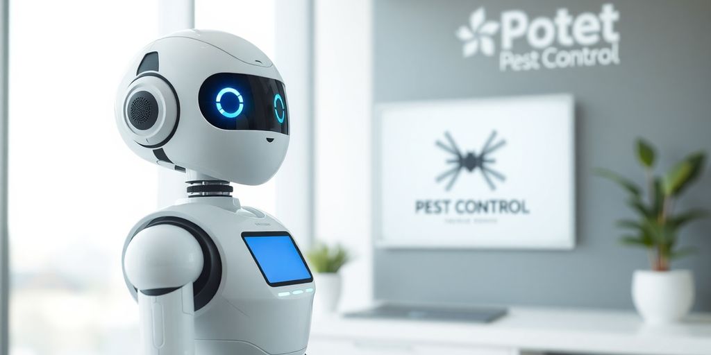 AI bot scheduling appointments for a pest control business.