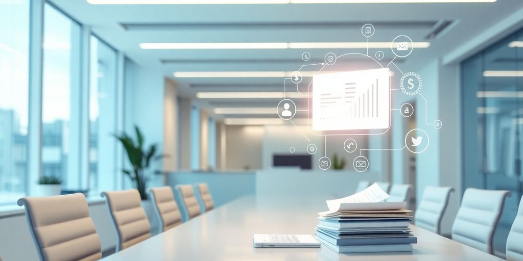 AI bot assisting tax preparer with digital interface.