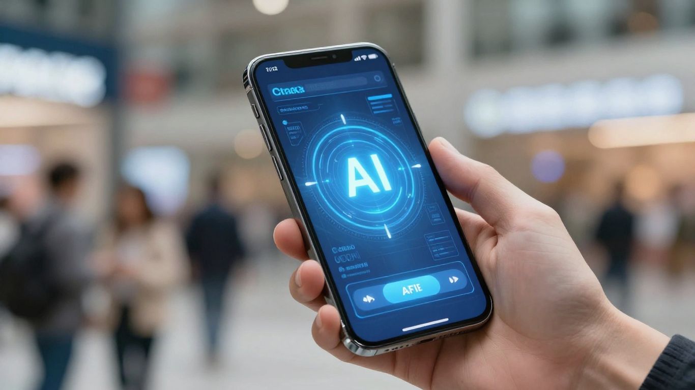 AI answering service on a smartphone for real estate.