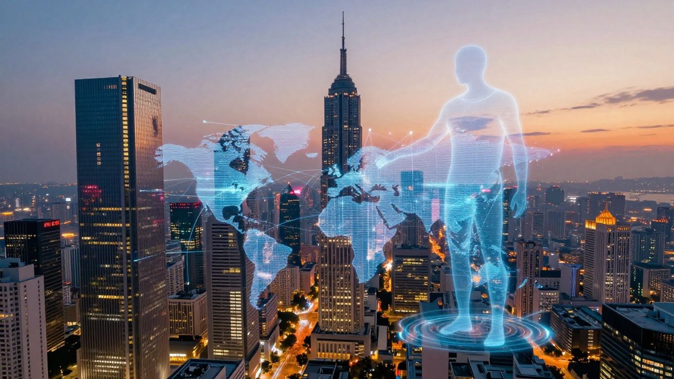 AI calling technology connecting people globally.
