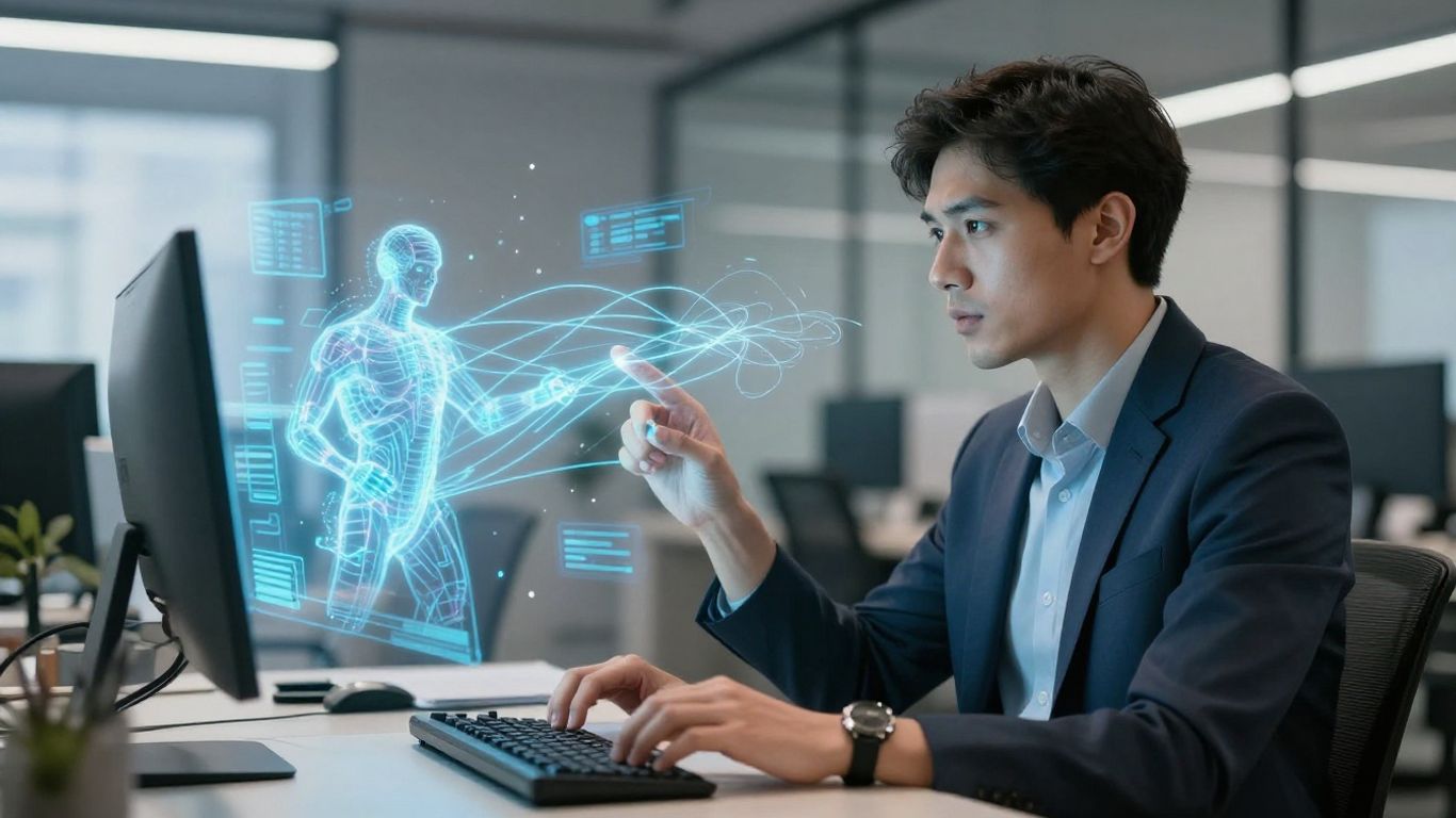 AI and human collaborating in sales.