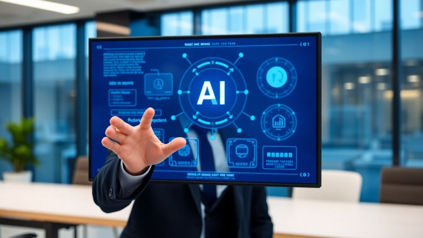 AI voice appointment setter interface on a screen.