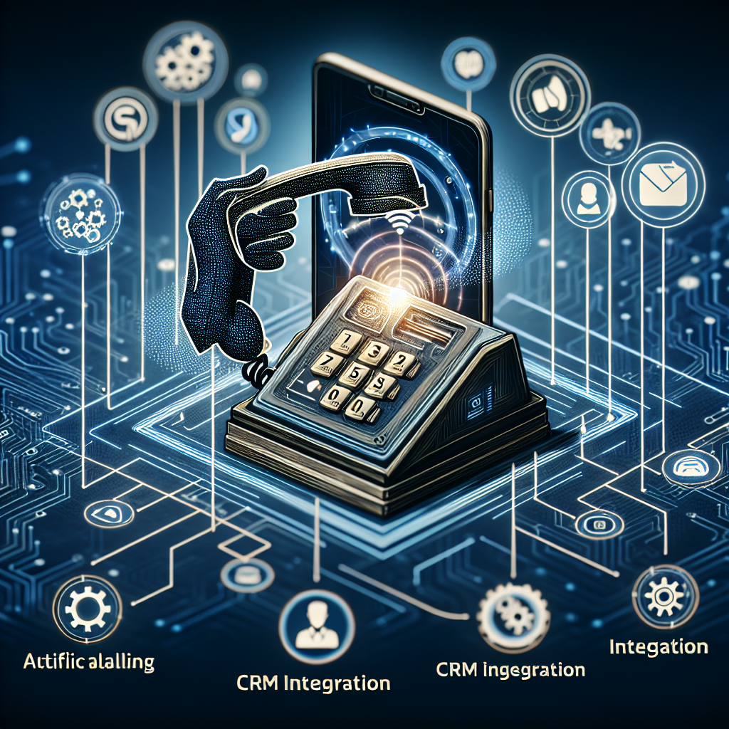 An interface of an AI-powered dialer in action, displaying features like automated calling and CRM integration.