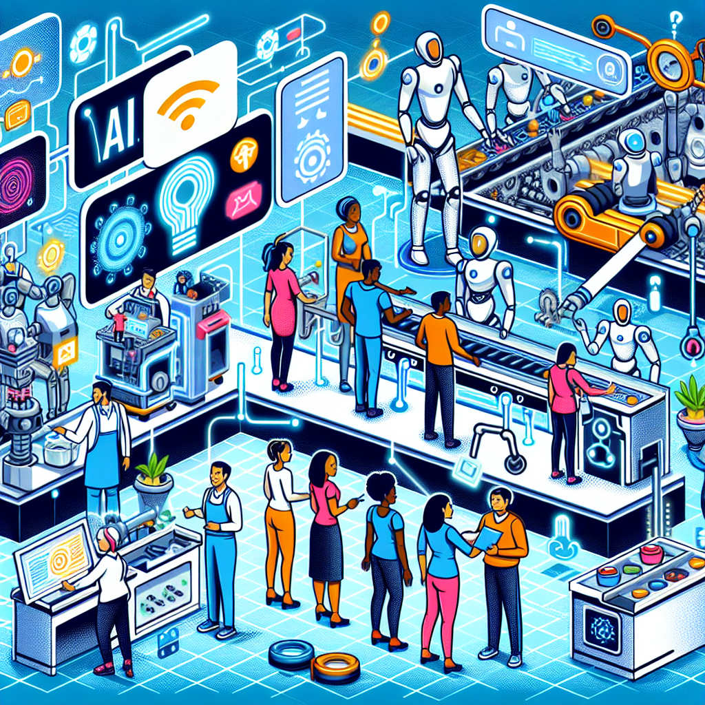 A visual representation of AI-driven customer engagement tools and automated systems at work in a business environment.