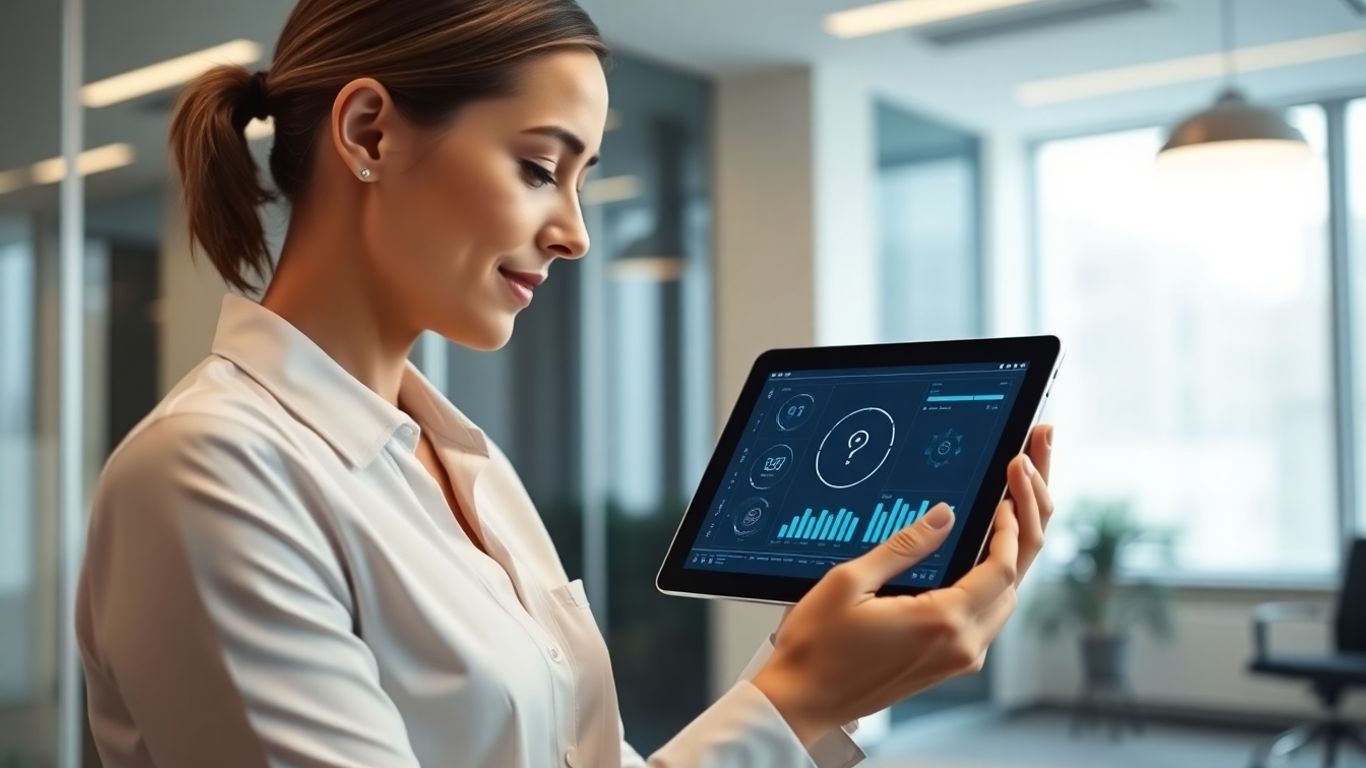 Person using advanced communication technology