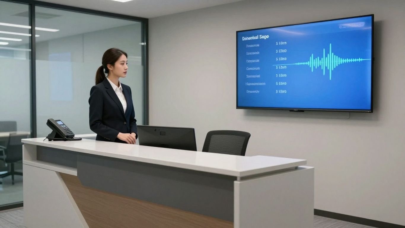 Automated receptionist software interface with call management.