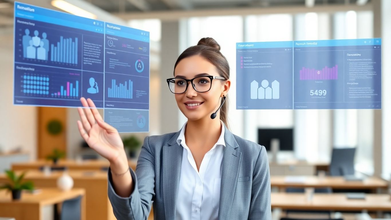Virtual assistant aiding recruitment agency operations.