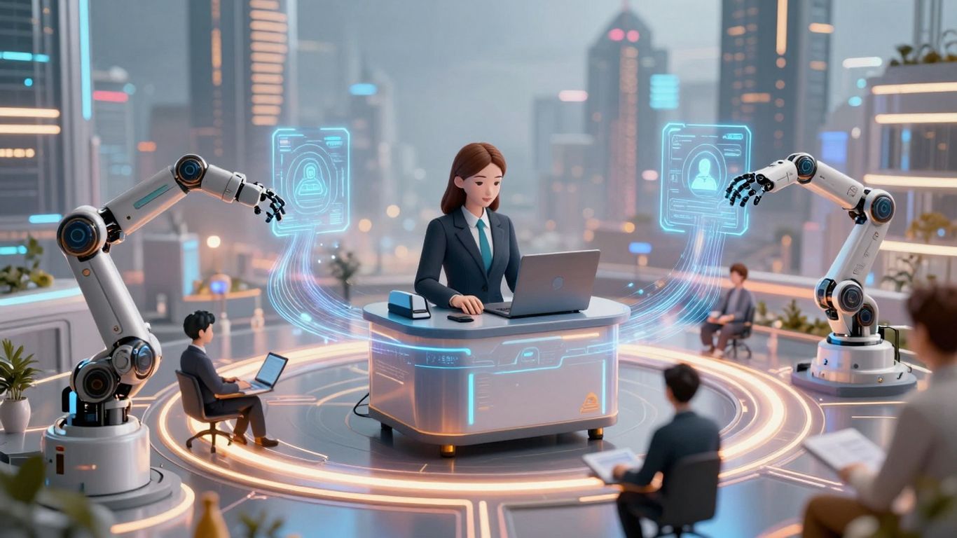 AI automating customer service workflows for efficiency.