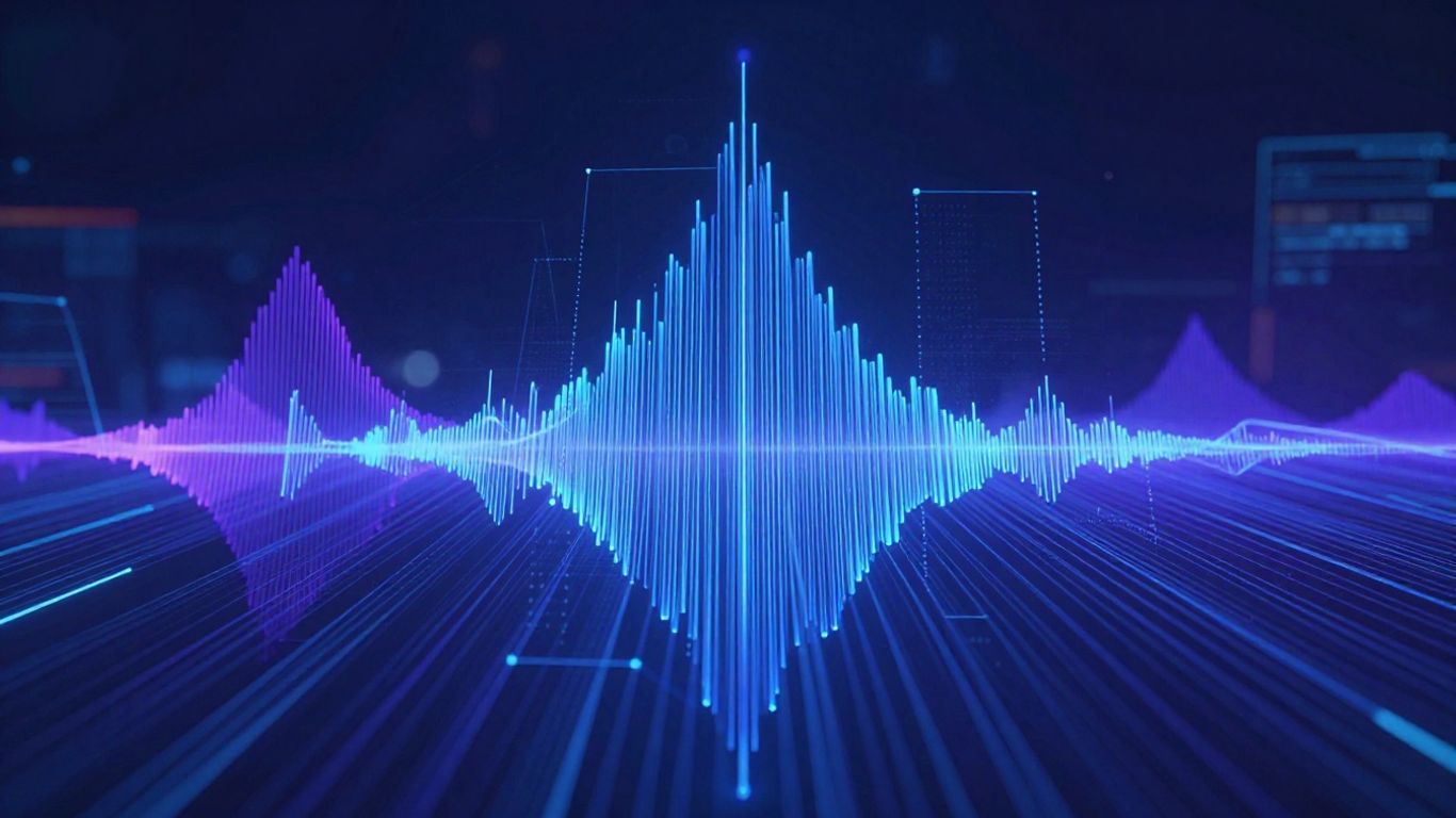 ElevenLabs voice AI technology abstract visualization