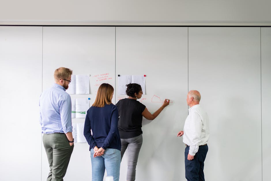 Visual representation of business professionals using Novi software for automated outreach, showcasing diverse demographics and engagement strategies.