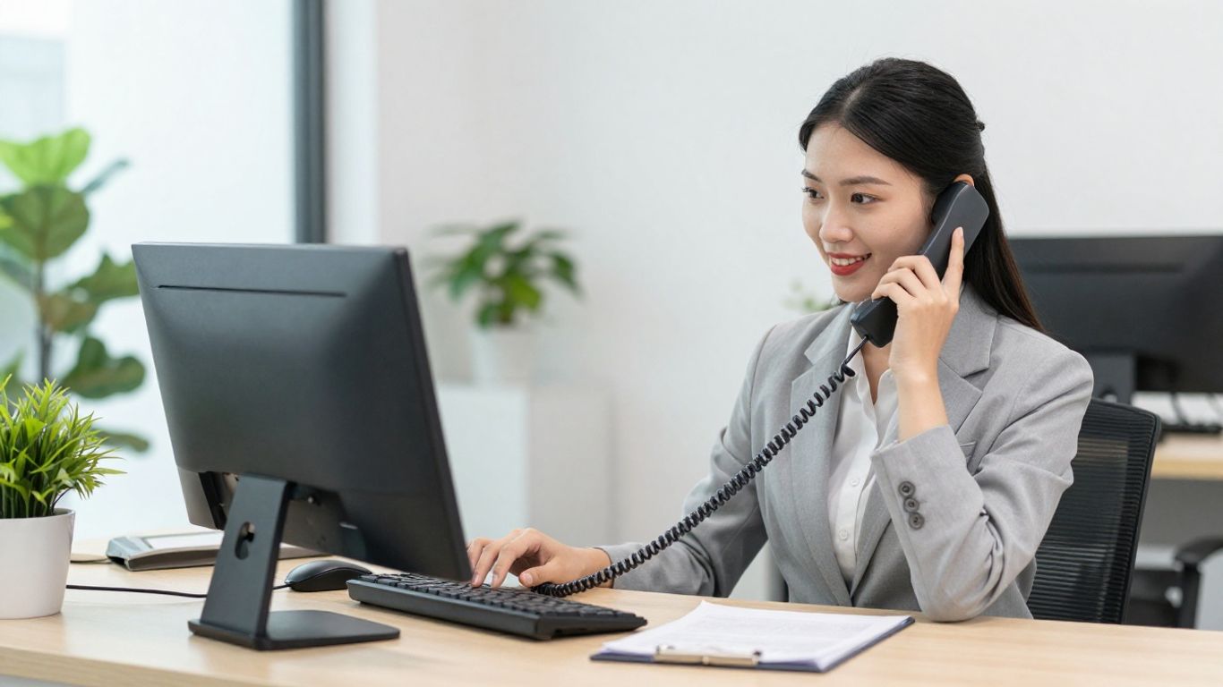 Ambs Call Center receptionist answering phone