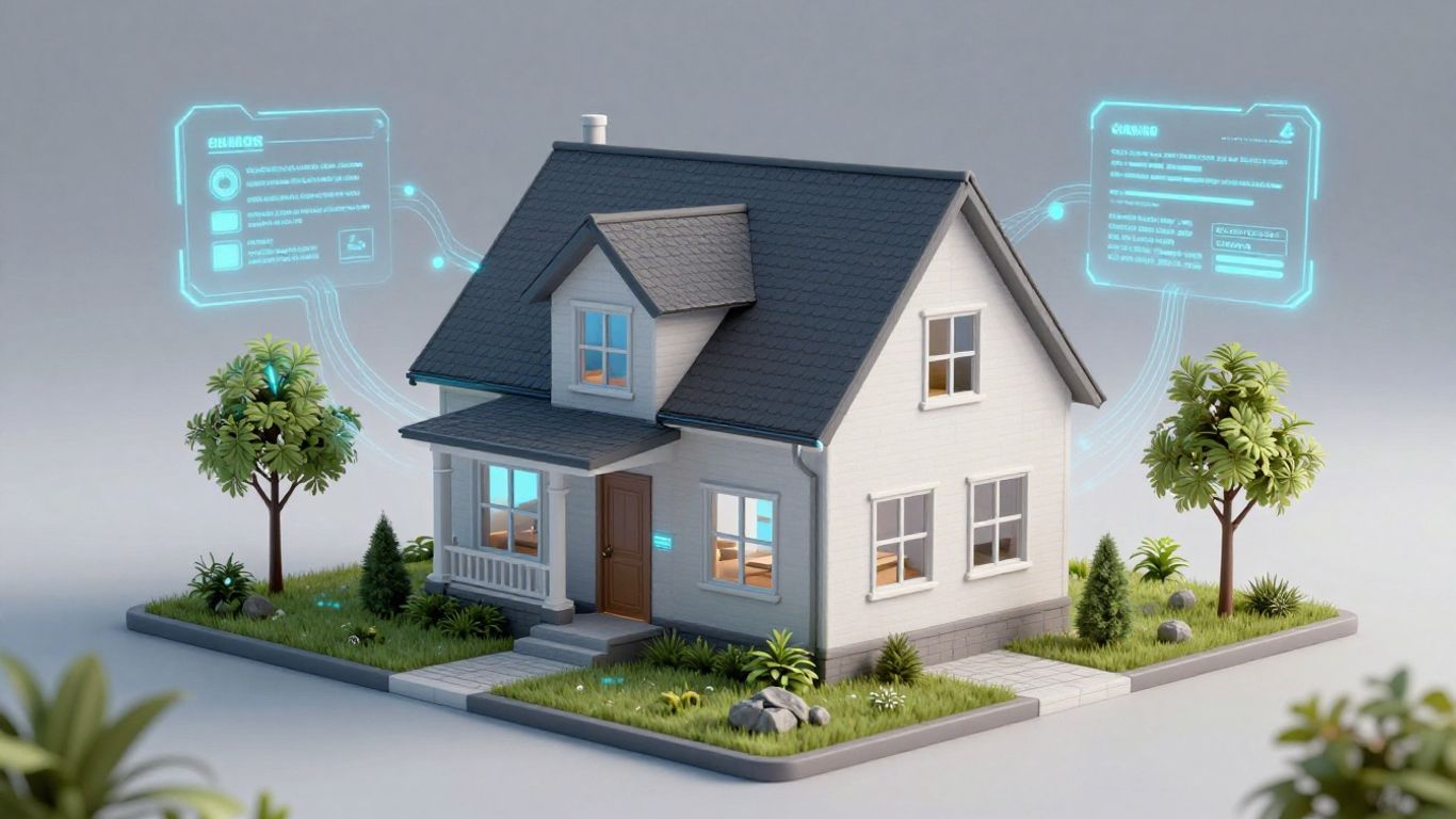 AI agent interacting with a digital house model.