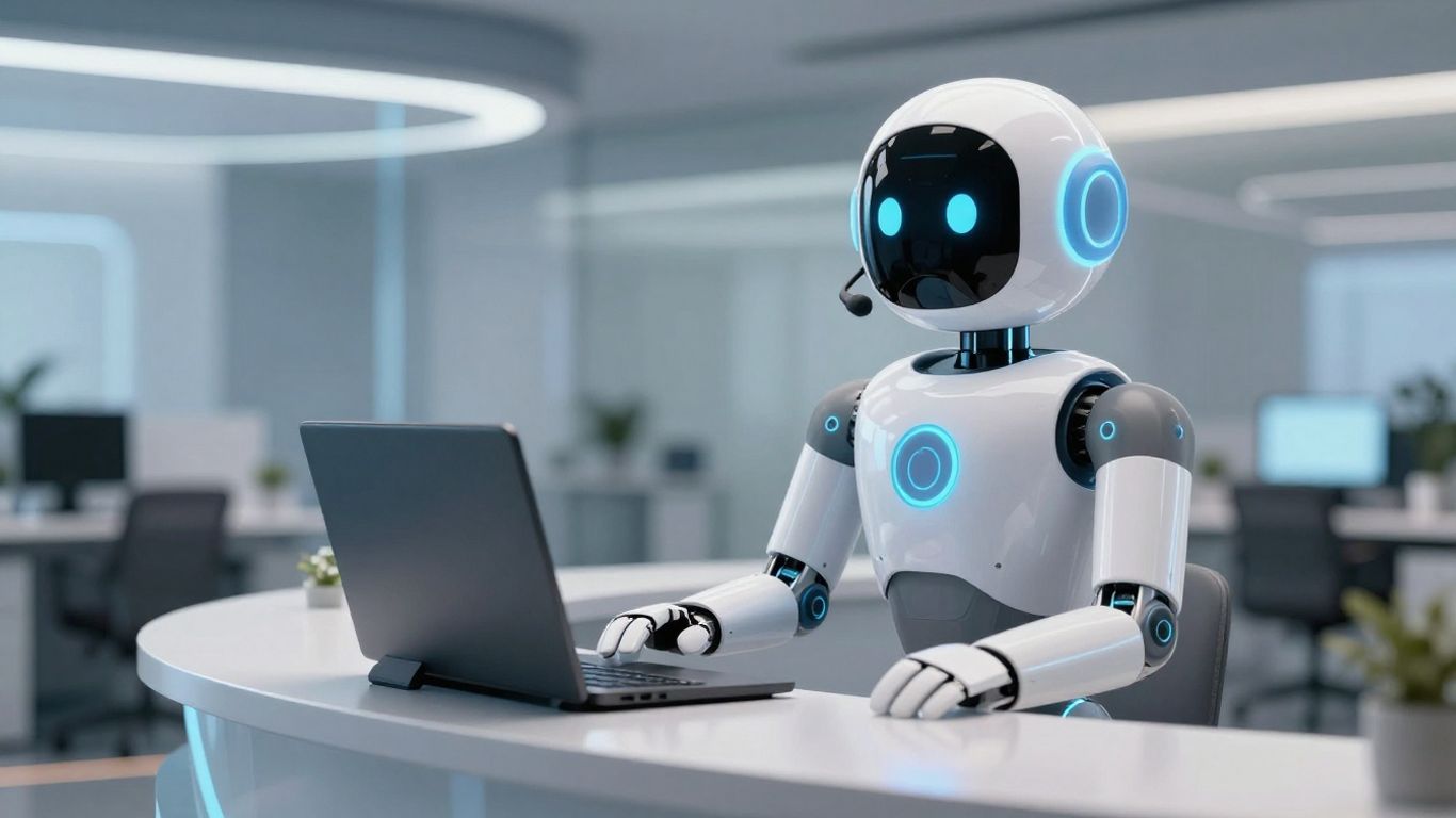AI receptionist transferring a call to a human.