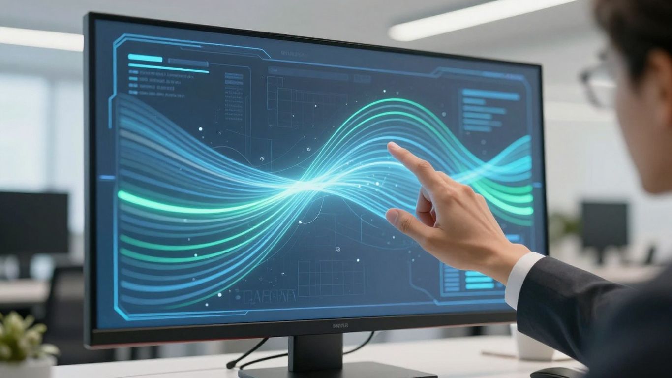 Goodcall AI interface on a futuristic screen.