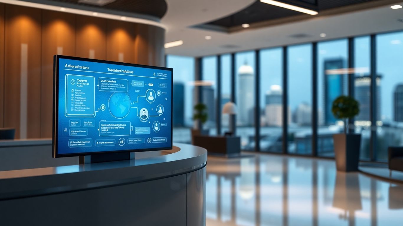AI chatbot interface in a Tampa office setting.